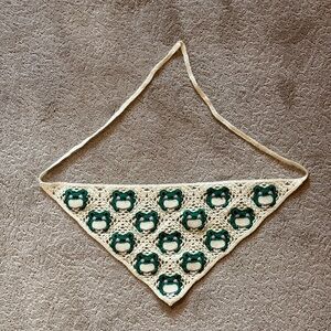 Crochet Bandana with Frog Pattern
